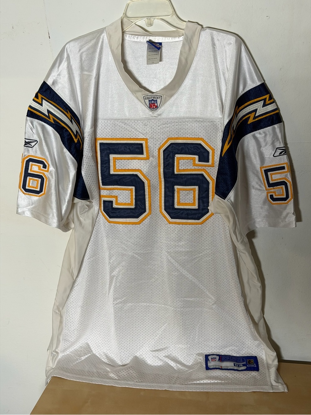 Reebok On Field San Diego Chargers Shawne Merriman #56 White Jersey 54